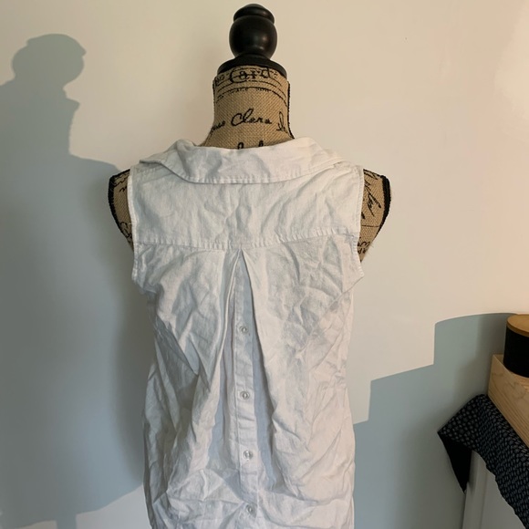 White linen tank top - Picture 2 of 6